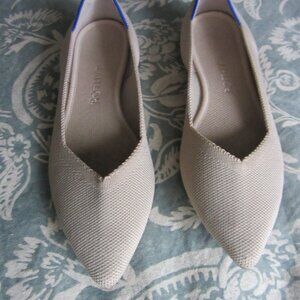 Rothy's Point Flats in Ecru